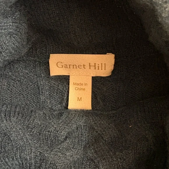 ♥️Garnet Hill Cashmere Cabled T-Neck - Picture 10 of 15